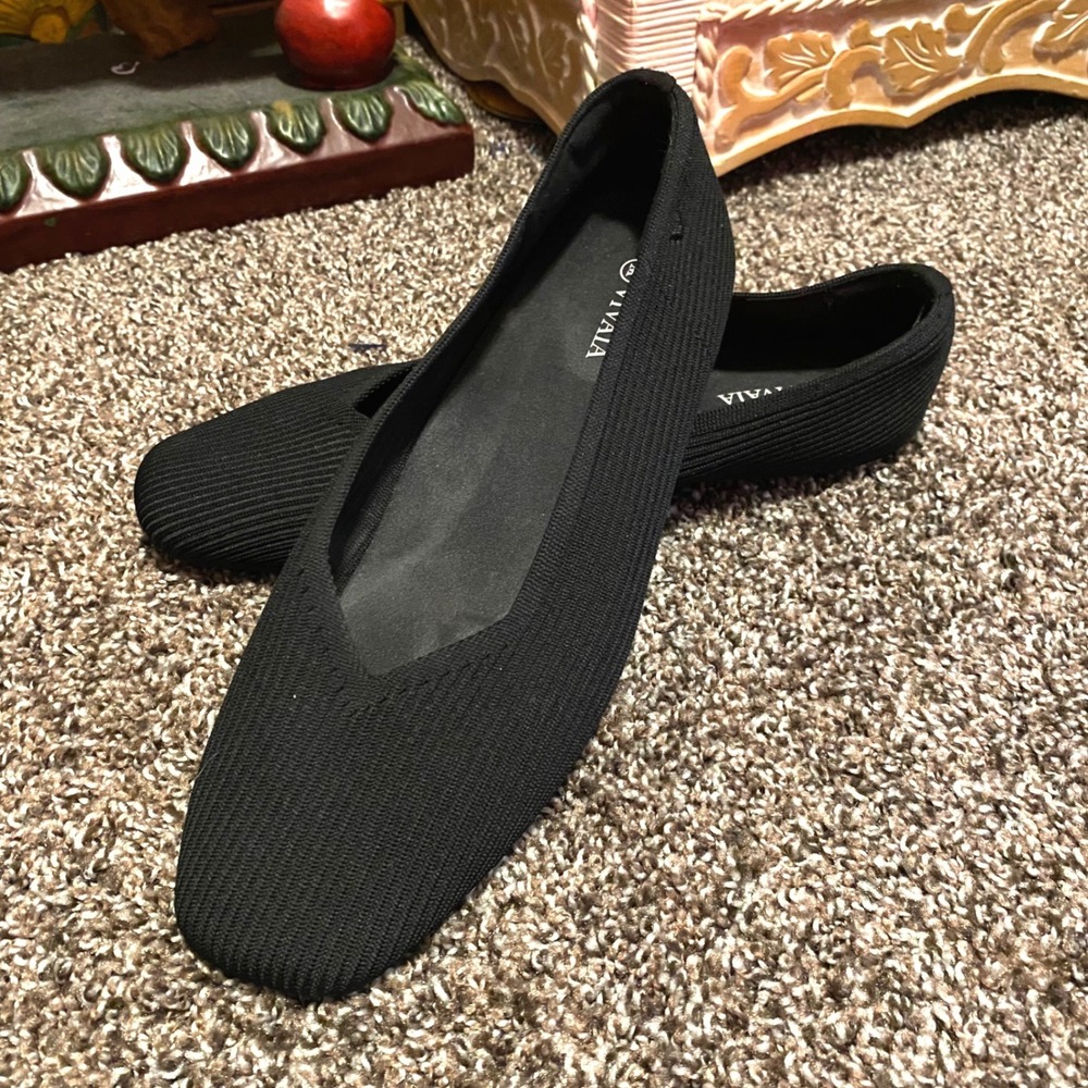 VIVAIA Margot 3.0 V-Cut Flats Minimalist Workwear Women EU 43 Black
